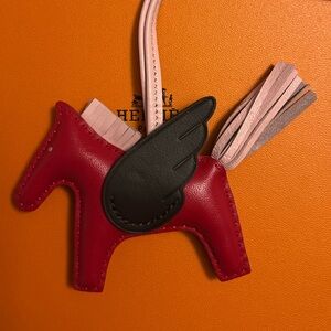 Red and Brown Horse Pegasus Bag Charm
